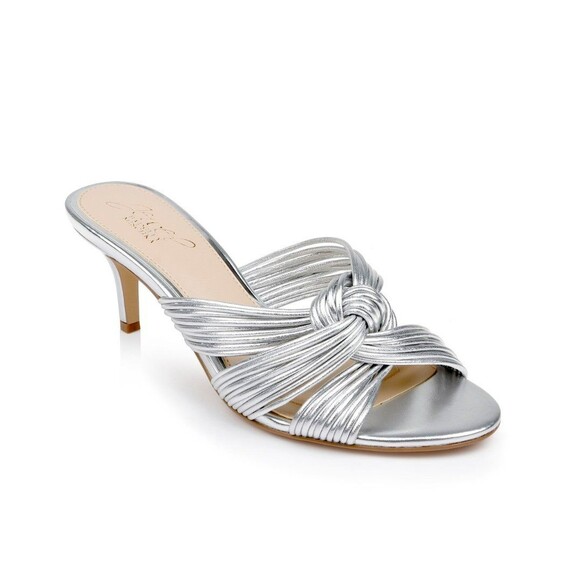 jewel badgley mischka mia twisted leather mule 8 - Picture 1 of 12